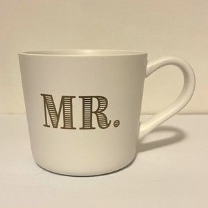 Threshold‎ "MR." White with Gold Letters, Stoneware Mug